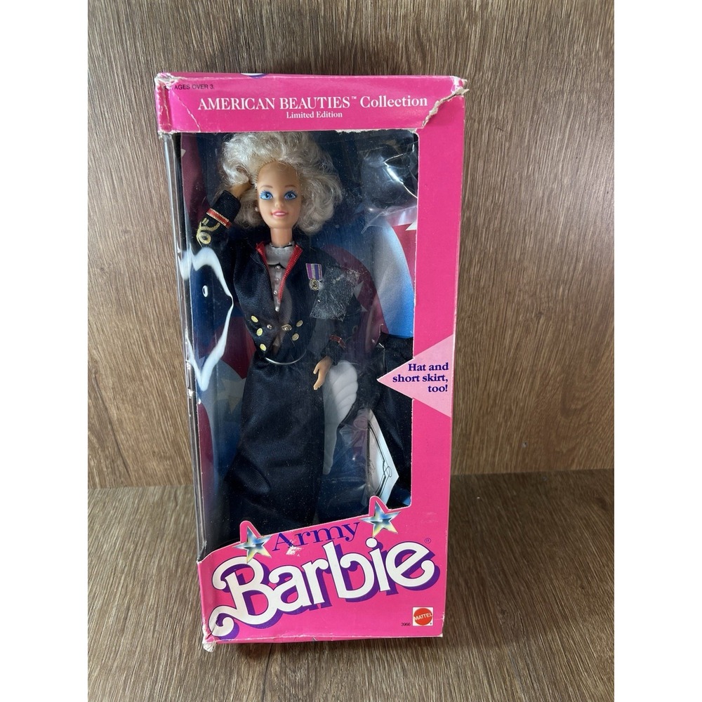 1989 Vintage Army American Beauties Collection Barbie #3966 New In Box